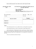 KỲ THI GIẢI TOÁN TRÊN MÁY TÍNH CẦM TAY  NĂM HỌC 2009-2010 MÔN VẬT LÝ