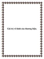 Giá trị vô hình của thương hiệu 