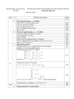 đáp án đề thi vào 10 chuyên toán Hà Nội 2009-2010