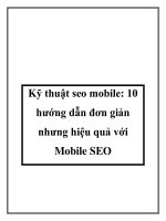 10 hướng dẫn đơn giản nhưng hiệu quả với mobile SEO 