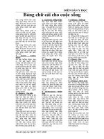 Bảng chữ cái cho cuộc sống- Diễn đàn y học