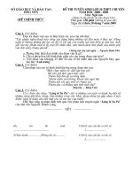 Chuyển cấp ngữ văn Hưng Yên