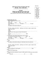   TỜ KHAI Đề nghị xác nhận nhân sự cho thân nhân là công dân Việt Nam hiện ở nước ngoài