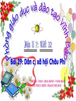 Bài 29 Dân cư và xã hội châu Phi