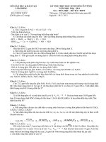 ĐỀ THI CHỌN HỌC SINH GIỎI CẤP TỈNH NĂM HỌC 2010-2011 MÔN HÓA HỌC BỔ TÚC THPT – SỞ GIÁO DỤC VÀ ĐÀO TẠO LÂM ĐỒNG