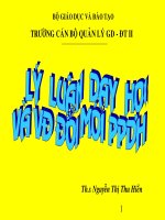 ĐỔI MỚI PHƯƠNG PHÁP DẠY HỌC