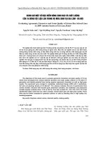 ĐáNH GIá MộT Số ĐặC ĐIểM NÔNG SINH HọC Và CHấT LƯợNG CủA 16 DòNG VậT LIệU LúA TRONG Vụ MùA 2009 TạI GIA LÂM - Hà NộI