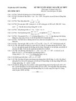 ĐỀ THI TUYỂN SINH VÀO LỚP 10 MÔN TOÁN NĂM HỌC 2013 CỦA SỞ GIÁO DỤC VÀ ĐÀO TẠO LẦM ĐỒNG
