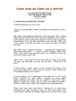 Love was as clear as a mirror