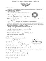 dap an HSG VL 10 DUYEN HAI BAC BO 2009