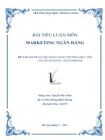 Đánh giá bộ nhận diện thương hiệu mới của ngân hàng Vietcombank