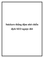 Snickers thắng đậm nhờ chiến dịch SEO ngược đời 