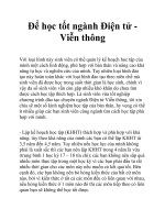 Để học tốt ngành điện tử  viễn thông 