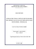 [Luận văn]đánh giá thực trạng và đề xuất một số giải pháp phục hồi khả năng sử dụng đất trống đồi núi trọc huyện m'đrắck   tỉnh đăk lắk 