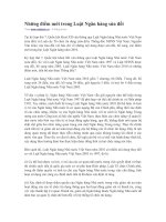 Những điểm mới trong luật ngân hàng sửa đổi 