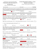 Đề thi thử đại học môn vật lý đề số 2