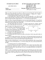 ĐỀ THI TUYỂN SINH VÀO LỚP 10 THPT NĂM HỌC 2012-2013 MÔN VẬT LÝ CHUYÊN - SỞ GIÁO DỤC VÀ ĐÀO TẠO QUẢNG BÌNH