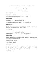 KỲ THI TUYỂN SINH VÀO 10 THPT BẮC GIANG 2008