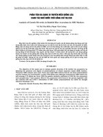 PHÂN TÍCH ĐA DẠNG DI TRUYỀN MẪU GIỐNG LÚA CANH TÁC NHỜ NƯỚC TRỜI BẰNG CHỈ THỊ SSR