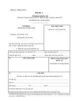 TỜ KHAI ĐĂNG KÝ SÁNG CHẾ