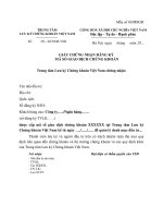 MẪU GIẤY CHỨNG NHẬN ĐĂNG KÝ MÃ SỐ GIAO DỊCH CHỨNG KHOÁN