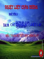 TIẾT 59: CÁC THÀNH PHẦN BIỆT LẬP