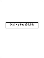 Dịch vụ Seo từ khóa