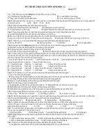 THI THỬ ĐẠI HỌC LẦN 5 MÔN SINH HỌC