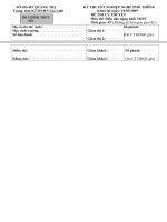 Mẫu đề thi TN NPT năm 2008-2009