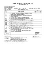 Phieu danh gia gio day