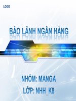 Bài thuyết trình bảo lãnh ngân hàng 