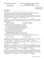 ĐỀ THI TUYỂN SINH CAO ĐẲNG NĂM 2009 Môn: HOÁ HỌC; Khối: A mã đề  956 