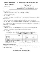 ĐỀ THI CHỌN HỌC SINH GIỎI TỈNH LỚP 9 THCS NĂM HỌC 2012-2013 Môn Địa Lí - SỞ GD&ĐT QUẢNG BÌNH