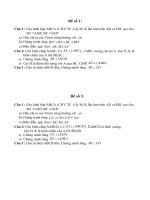 các dạng đề kiểm tra hình học lớp 11