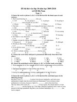 De thi tuyen sinh vao 10 nam hoc 2009-2010.