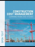 Keith potts construction cost management  learning from case studies   spon press (2008)