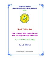 Phân tích tình hình xuất khẩu gạo tỉnh an giang giai đoạn 2004   2008 