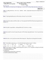 KT HK II  Hóa học 8- năm học 2008-2009