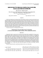 NGHIÊN CỨU DỊCH TỄ ẤU TRÙNG SÁN LÁ TRUYỀN LÂY QUA CÁ CHÉP GIỐNG (Cyprinus carpio) TRONG CÁC HỆ THỐNG NUÔI