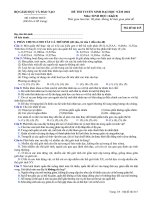 ĐỀ THI TUYỂN SINH ĐẠI HỌC NĂM 2010 Môn: SINH HỌC; Khối B 615 