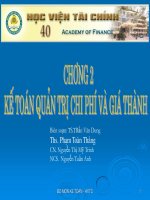 chuong 2 ke toan quan tri, chi phi & gia thanh 