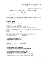   BÁO  CÁO HOẠT ĐỘNG CỦA VĂN PHÒNG ĐẠI DIỆN