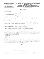 de thi vao thpt chuyen tinh vinh phuc nam hoc 2009-2010