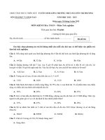 ĐỀ THI TUYỂN SINH LỚP 6 TRƯỜNG THCS NGUYỄN TRI PHƯƠNG NĂM HỌC 2012 – 2013 MÔN TOÁN