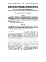 ảNH HƯởNG CủA THờI Vụ ĐếN SINH TRƯởNG Và NĂNG SUấT CHấT XANH CủA CÂY ĐậU BIếC (Clitoria ternatea L.) TRONG ĐIềU KIệN Vụ ĐÔNG TạI GIA LÂM - Hà NộI