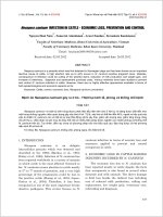 Neospora caninum INFECTION IN CATTLE - ECONOMIC LOSS, PREVENTION AND CONTROL