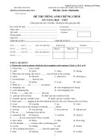 đề thi chứng chỉ B3