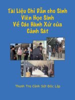 HƯỚNG DẪN CHO HỌC SINH, SINH VIÊN VỀ CÁCH HÀNH XỬ CỦA CẢNH SÁT