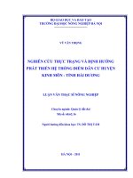Nghiên cứu thực trạng và định hướng phát triển hệ thống điểm dân cư huyện kim môn   tỉnh hải dương 