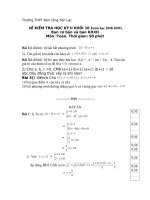 Đề và đáp án KT HKII (Toán 10-CB)